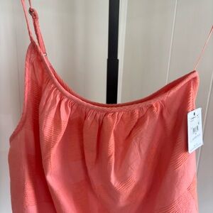 O’Neill NWT Anyka One Shoulder Top Coral Skimmer Length Women’s M Cotton Blend